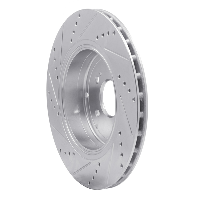 Picture of R1 18-25 Genesis G70 Rear Right Drilled & Slotted Silver Brake Rotor