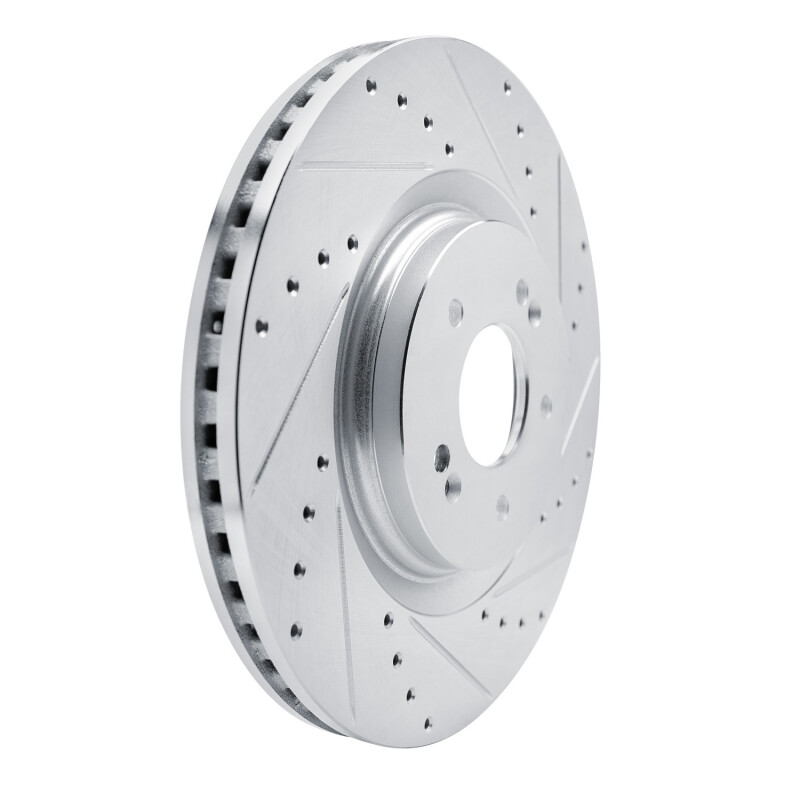 Picture of R1 21-26 Hyundai SONATA Front Right Drilled & Slotted Silver Brake Rotor