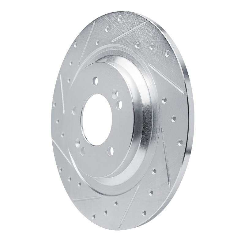 Picture of R1 21-25 Hyundai SONATA Rear Left Drilled & Slotted Silver Brake Rotor