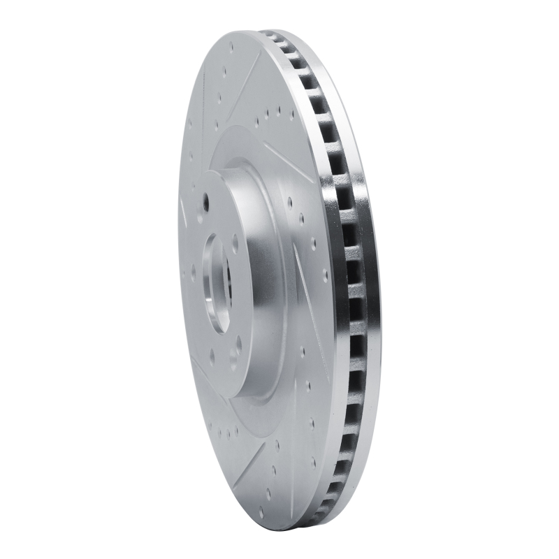 Picture of R1 20-25 Hyundai Palisade Front Left Drilled & Slotted Silver Brake Rotor