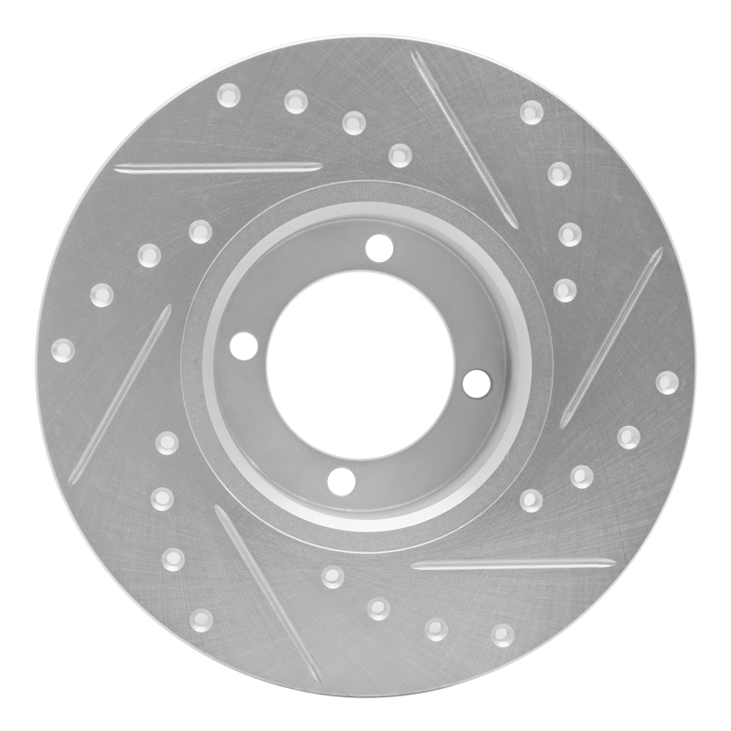 Picture of R1 74-79 Lotus Eclat Front Left Drilled & Slotted Silver Brake Rotor