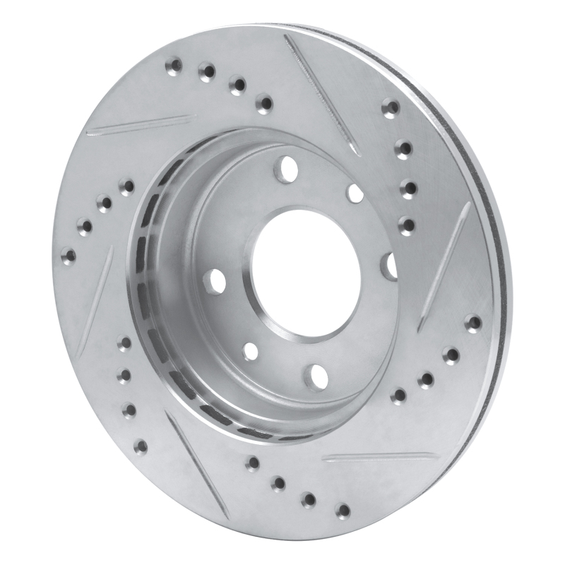 Picture of R1 83-85 Renault R18I Front Left Drilled & Slotted Silver Brake Rotor