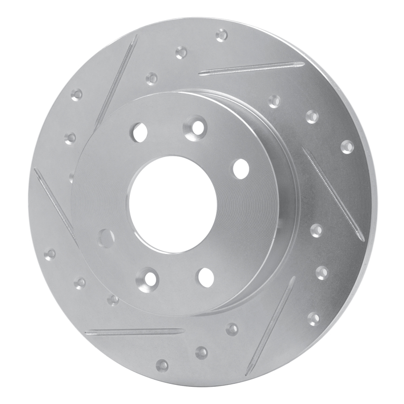 Picture of R1 81-83 Renault R18I Front Left Drilled & Slotted Silver Brake Rotor