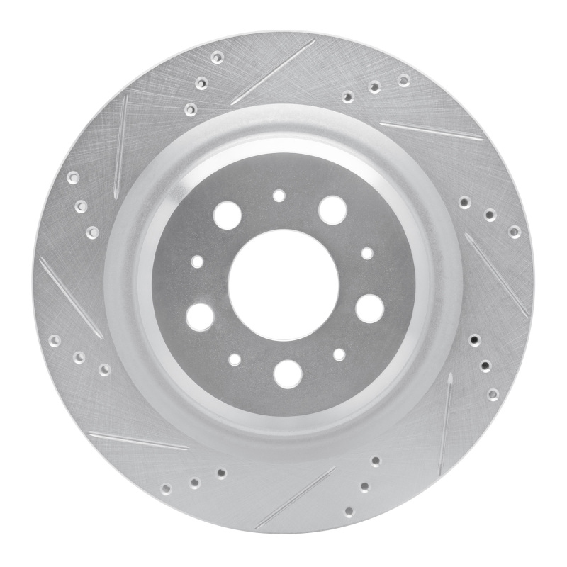 Picture of R1 17-25 Tesla Model 3 Rear Left Drilled & Slotted Silver Brake Rotor