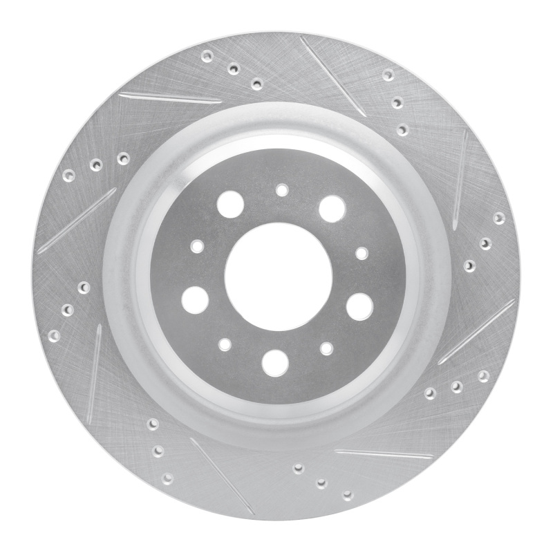 Picture of R1 17-25 Tesla Model 3 Rear Right Drilled & Slotted Silver Brake Rotor