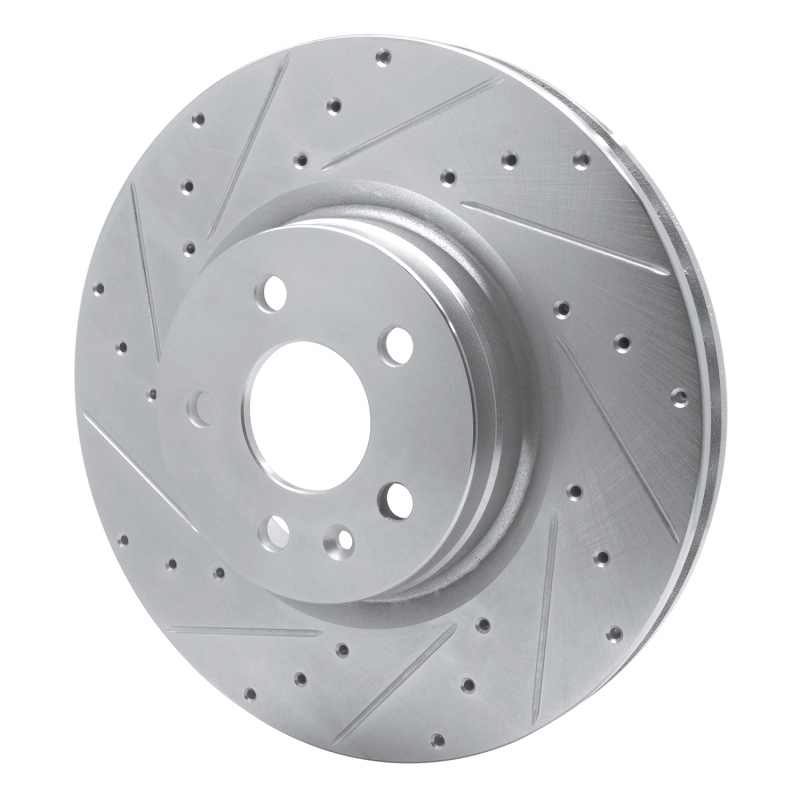 Picture of R1 12-21 Tesla Model S Front Left Drilled & Slotted Silver Brake Rotor