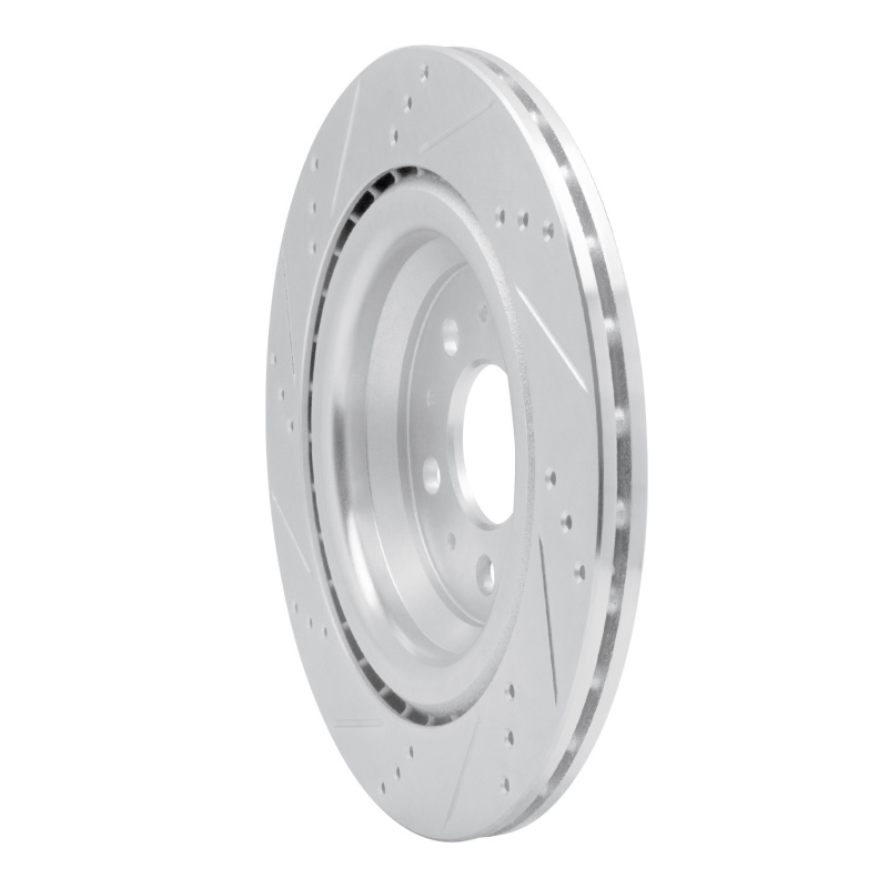 Picture of R1 17-25 Tesla Model 3 Rear Right Drilled & Slotted Silver Brake Rotor