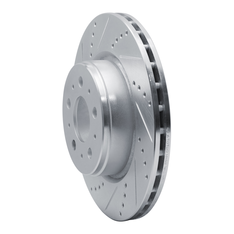 Picture of R1 17-25 Tesla Model 3 Front Left Drilled & Slotted Silver Brake Rotor