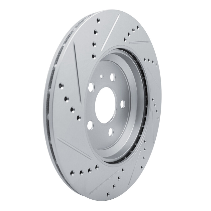 Picture of R1 17-25 Tesla Model 3 Rear Right Drilled & Slotted Silver Brake Rotor