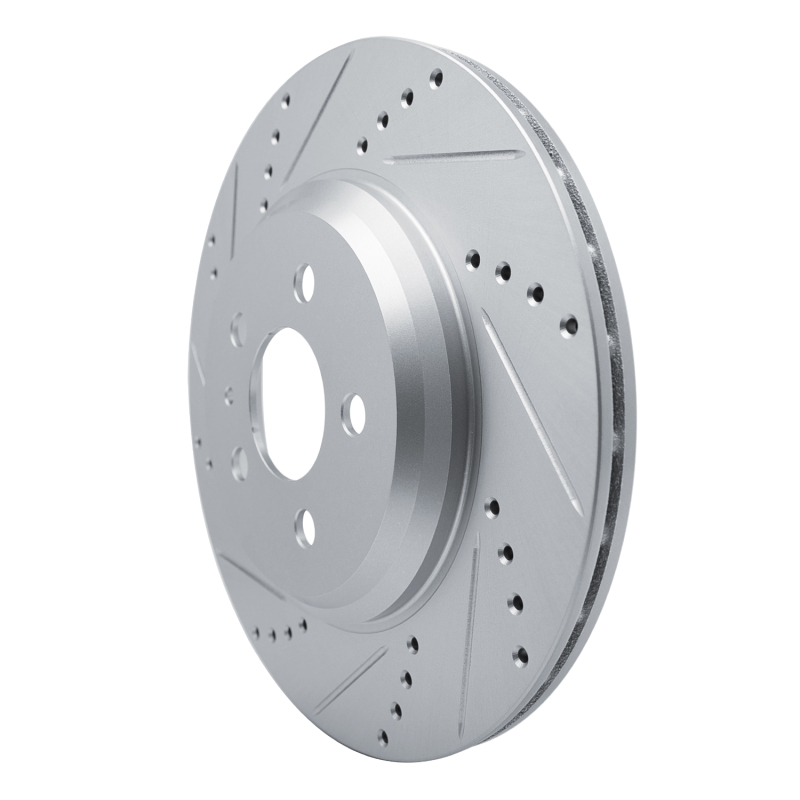 Picture of R1 17-25 Tesla Model 3 Rear Left Drilled & Slotted Silver Brake Rotor