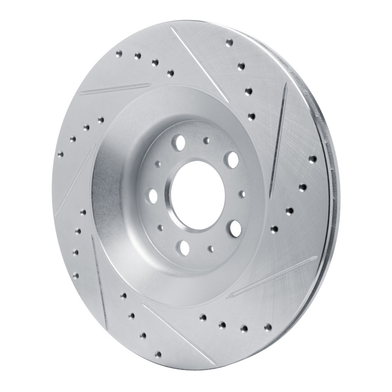 Picture of R1 20-25 Tesla Model Y Rear Left Drilled & Slotted Silver Brake Rotor