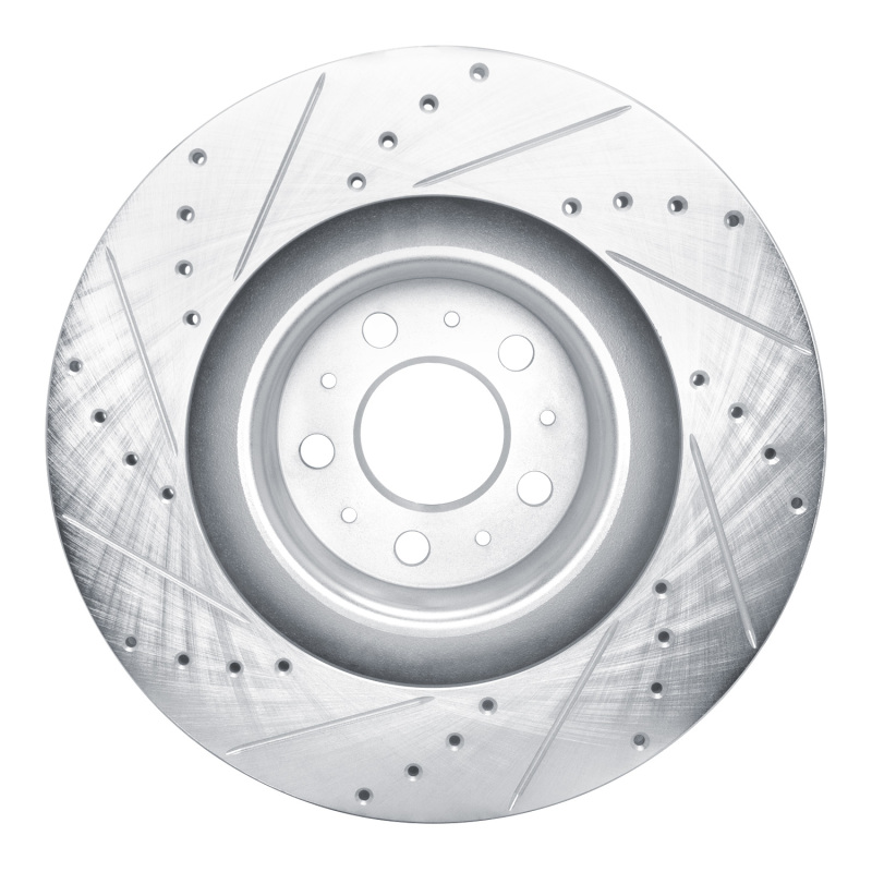 Picture of R1 20-25 Tesla Model Y Front Right Drilled & Slotted Silver Brake Rotor