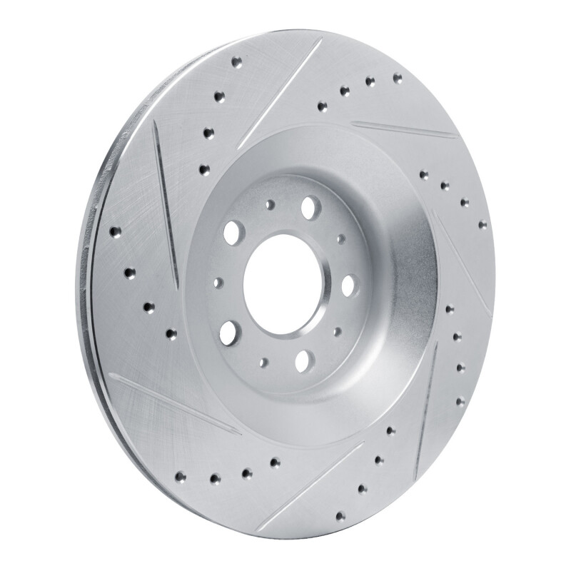 Picture of R1 20-25 Tesla Model Y Rear Right Drilled & Slotted Silver Brake Rotor