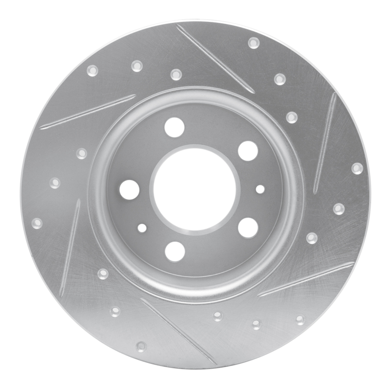 Picture of R1 67-72 Volvo 164 Front Left Drilled & Slotted Silver Brake Rotor