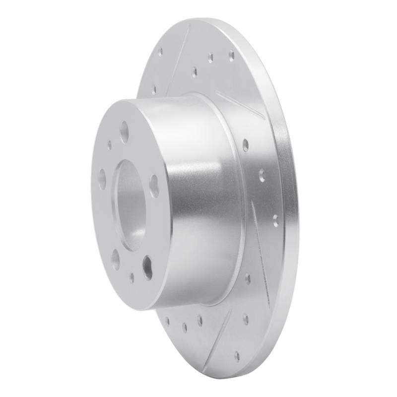 Picture of R1 67-72 Volvo 164 Front Left Drilled & Slotted Silver Brake Rotor