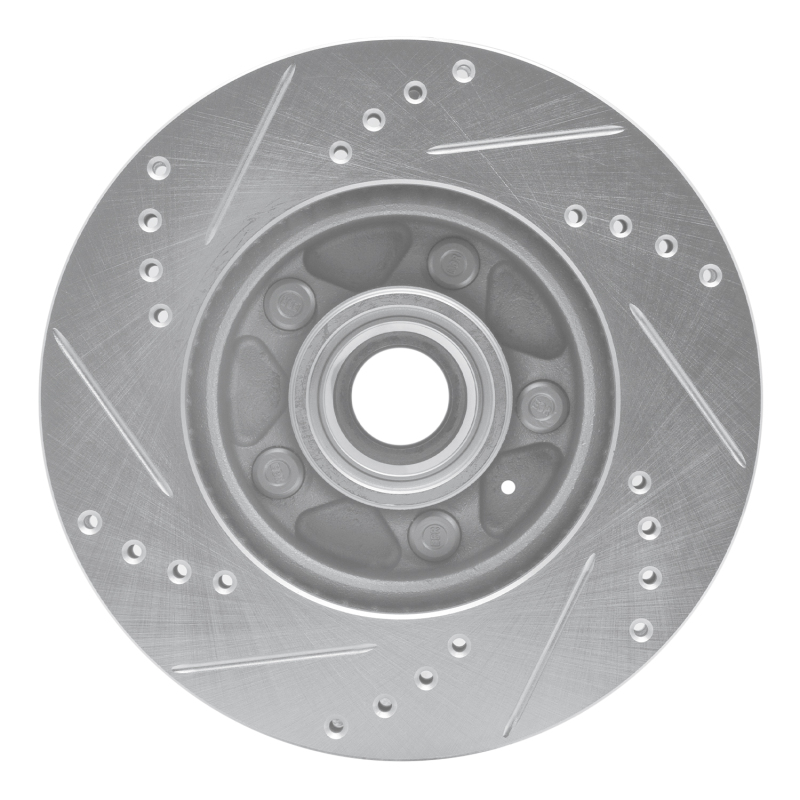 Picture of R1 82-87 Volvo 740 Front Right Drilled & Slotted Silver Brake Rotor