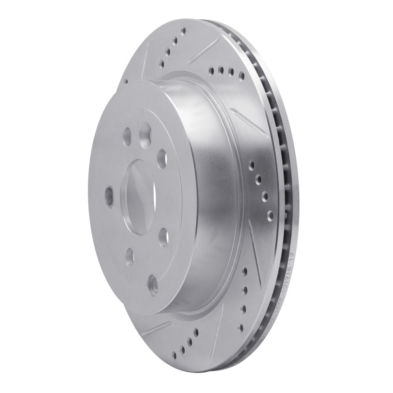 Picture of R1 08-12 Land Rover LR2 Rear Left Drilled & Slotted Silver Brake Rotor