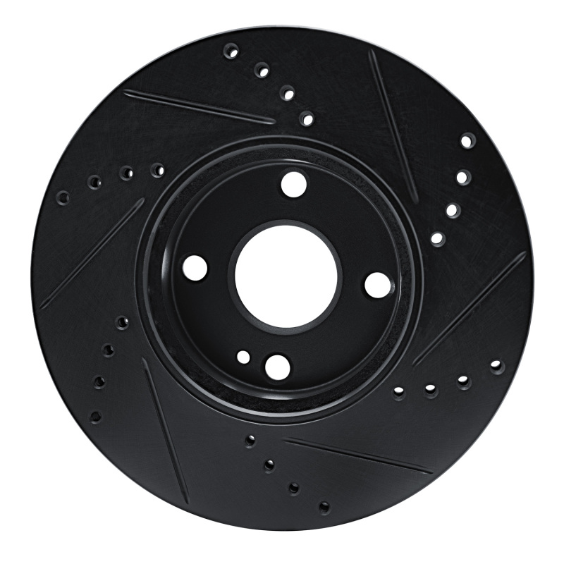 Picture of R1 16-25 Mazda 2 (Mexico) Front Left Drilled & Slotted Black Brake Rotor