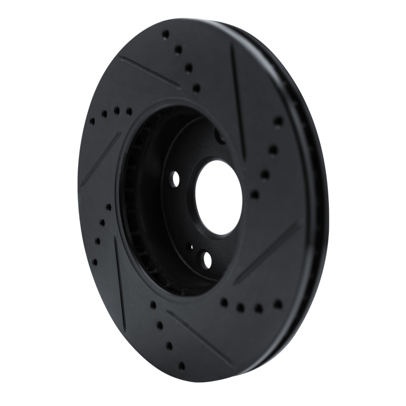 Picture of R1 16-25 Mazda 2 (Mexico) Front Left Drilled & Slotted Black Brake Rotor