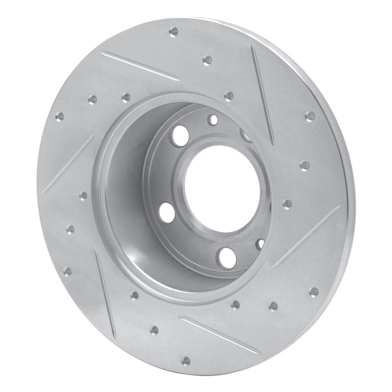Picture of R1 75-87 Volvo 242 Front Left Drilled & Slotted Silver Brake Rotor