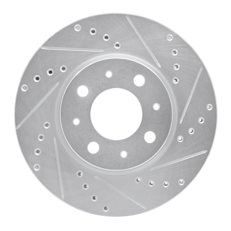 Picture of R1 93-95 Volvo 850 Front Left Drilled & Slotted Silver Brake Rotor