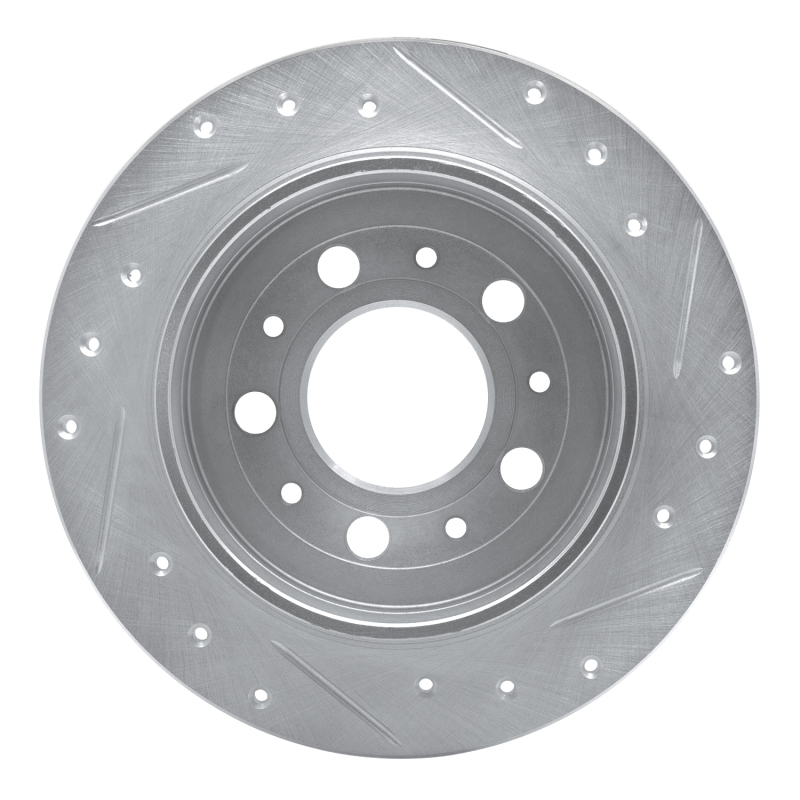 Picture of R1 88-94 Volvo 780 Rear Left Drilled & Slotted Silver Brake Rotor