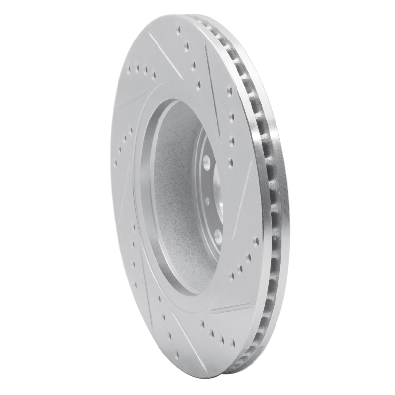 Picture of R1 82-92 Volvo 780 Front Left Drilled & Slotted Silver Brake Rotor