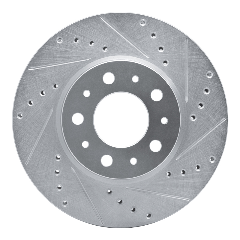 Picture of R1 91-95 Volvo 740 Front Right Drilled & Slotted Silver Brake Rotor
