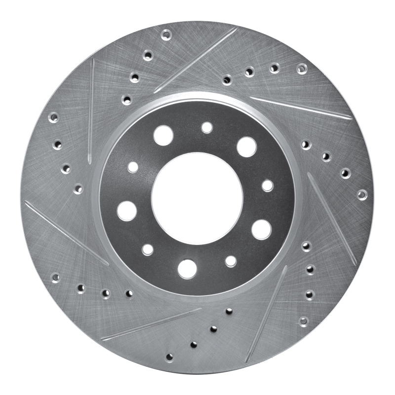 Picture of R1 91-95 Volvo 740 Front Left Drilled & Slotted Silver Brake Rotor