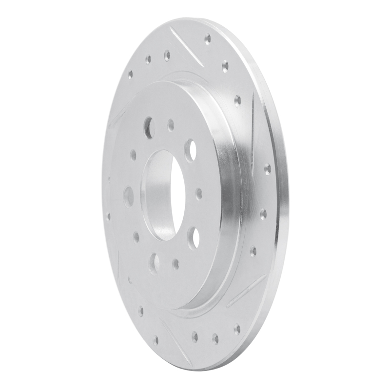 Picture of R1 88-94 Volvo 760 Series Rear Right Drilled & Slotted Silver Brake Rotor