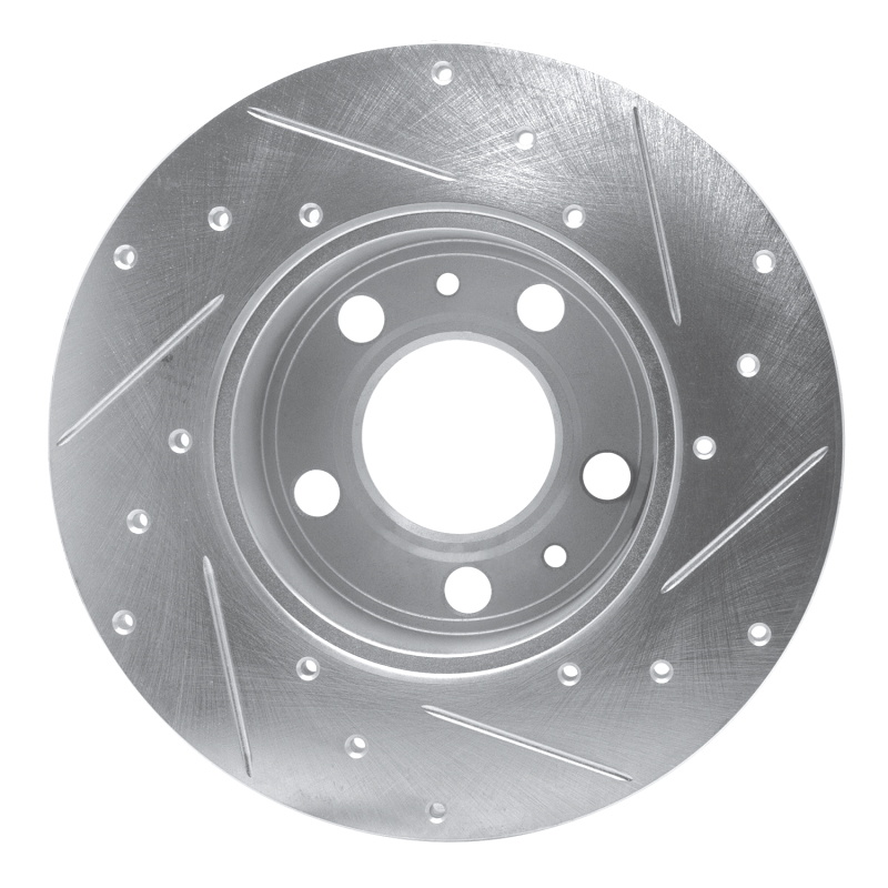 Picture of R1 75-87 Volvo 242 Front Left Drilled & Slotted Silver Brake Rotor