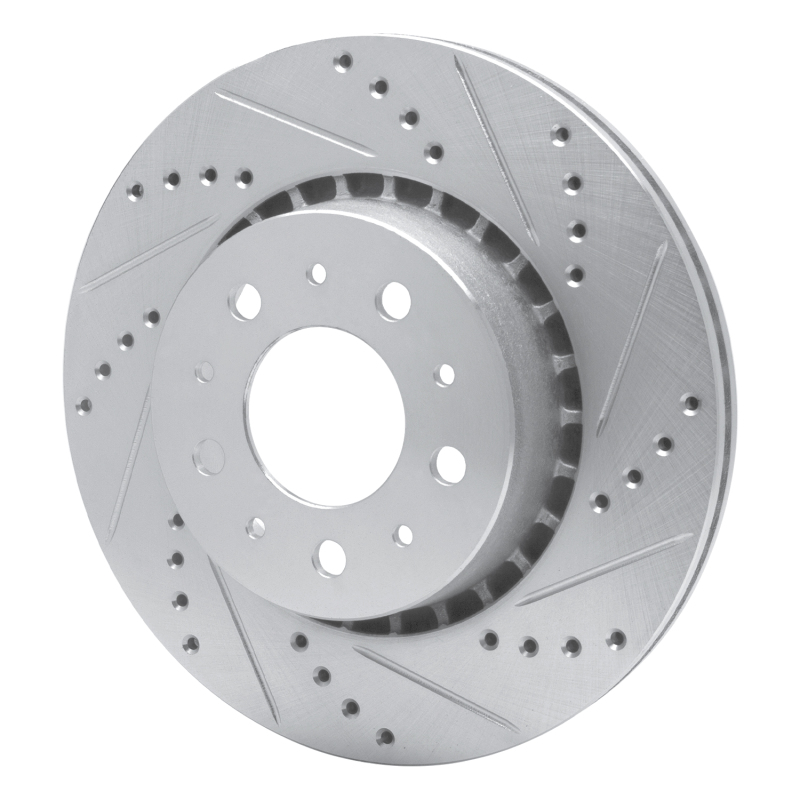 Picture of R1 82-92 Volvo 780 Front Right Drilled & Slotted Silver Brake Rotor
