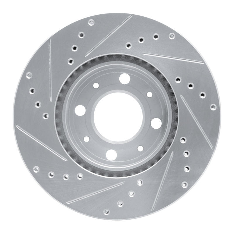 Picture of R1 93-95 Volvo 850 Front Right Drilled & Slotted Silver Brake Rotor