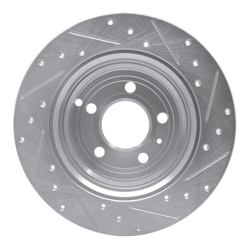 Picture of R1 96-04 Volvo 850 Rear Left Drilled & Slotted Silver Brake Rotor