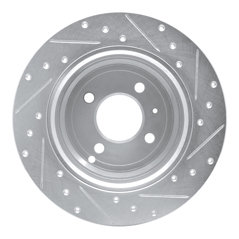 Picture of R1 93-95 Volvo 850 Rear Left Drilled & Slotted Silver Brake Rotor