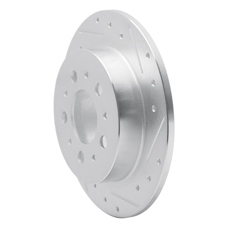 Picture of R1 95-97 Volvo 960 Rear Right Drilled & Slotted Silver Brake Rotor
