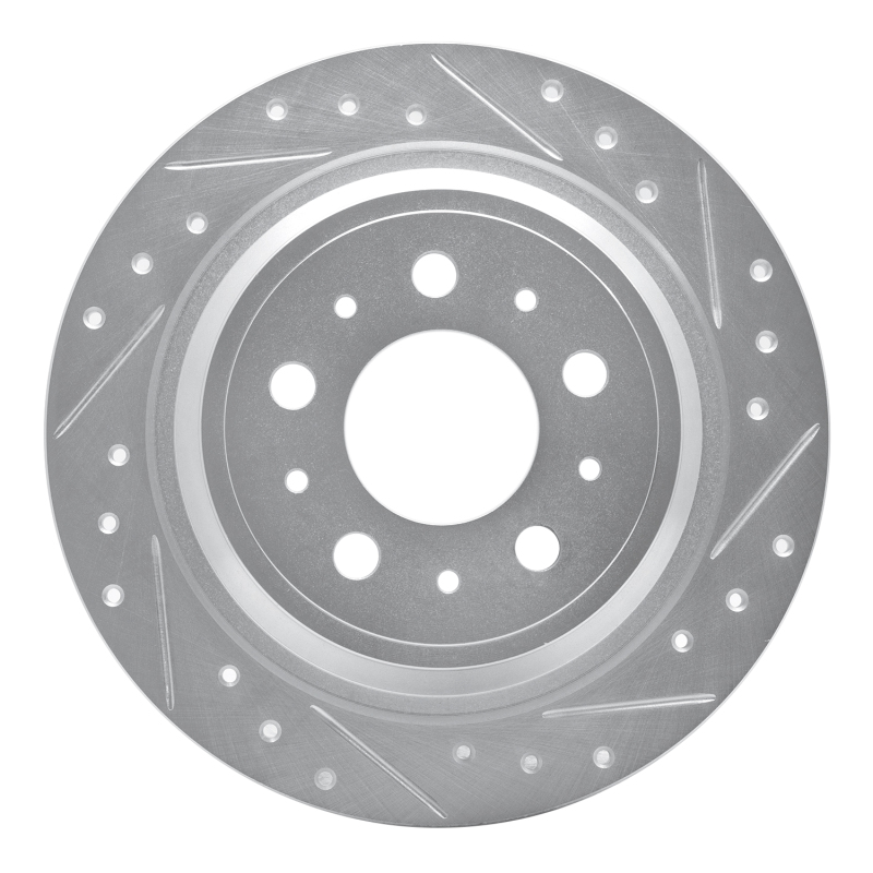 Picture of R1 98-00 Volvo V70 Rear Right Drilled & Slotted Silver Brake Rotor