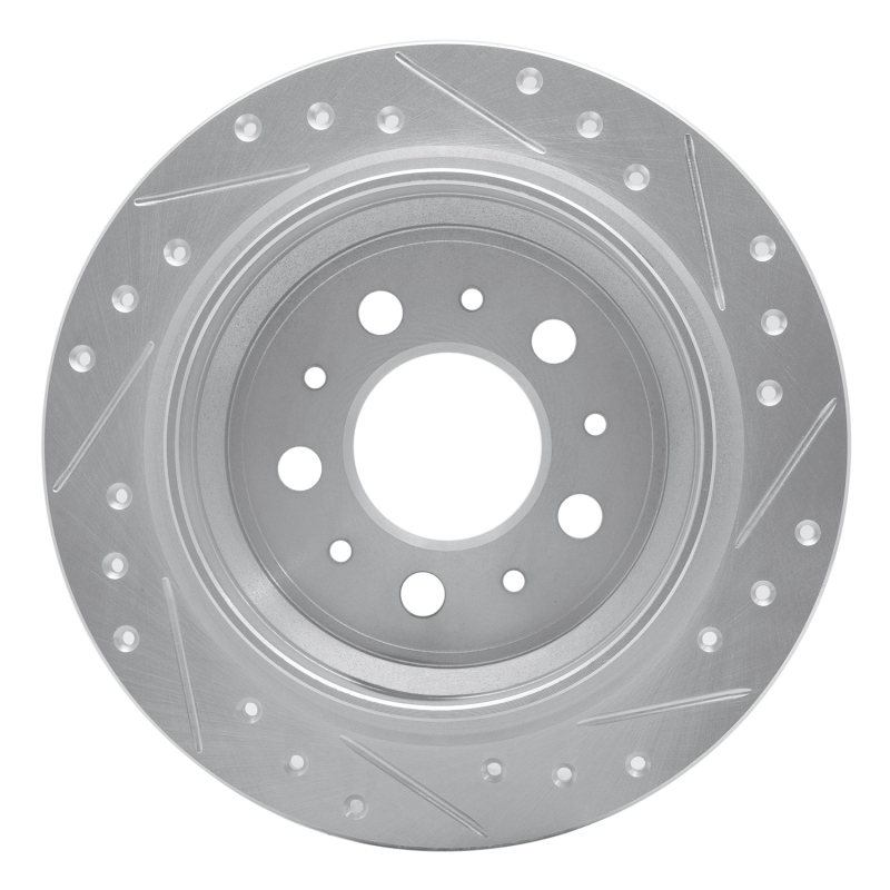 Picture of R1 98-00 Volvo S70 Rear Left Drilled & Slotted Silver Brake Rotor