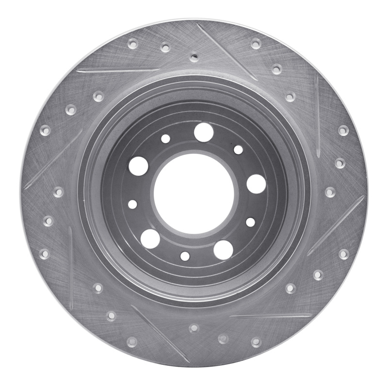 Picture of R1 99-09 Volvo S60 Rear Left Drilled & Slotted Silver Brake Rotor