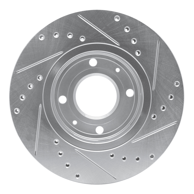 Picture of R1 00-04 Volvo S40 Front Left Drilled & Slotted Silver Brake Rotor