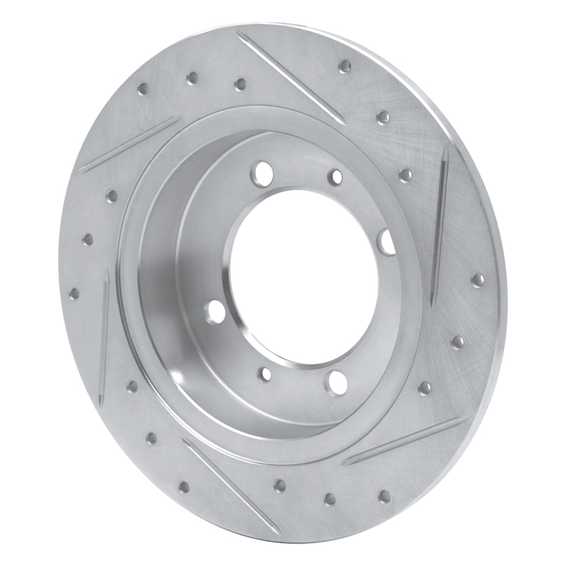 Picture of R1 00-07 Mitsubishi Space Star (Mexico) Rear Left Drilled & Slotted Silver Brake Rotor