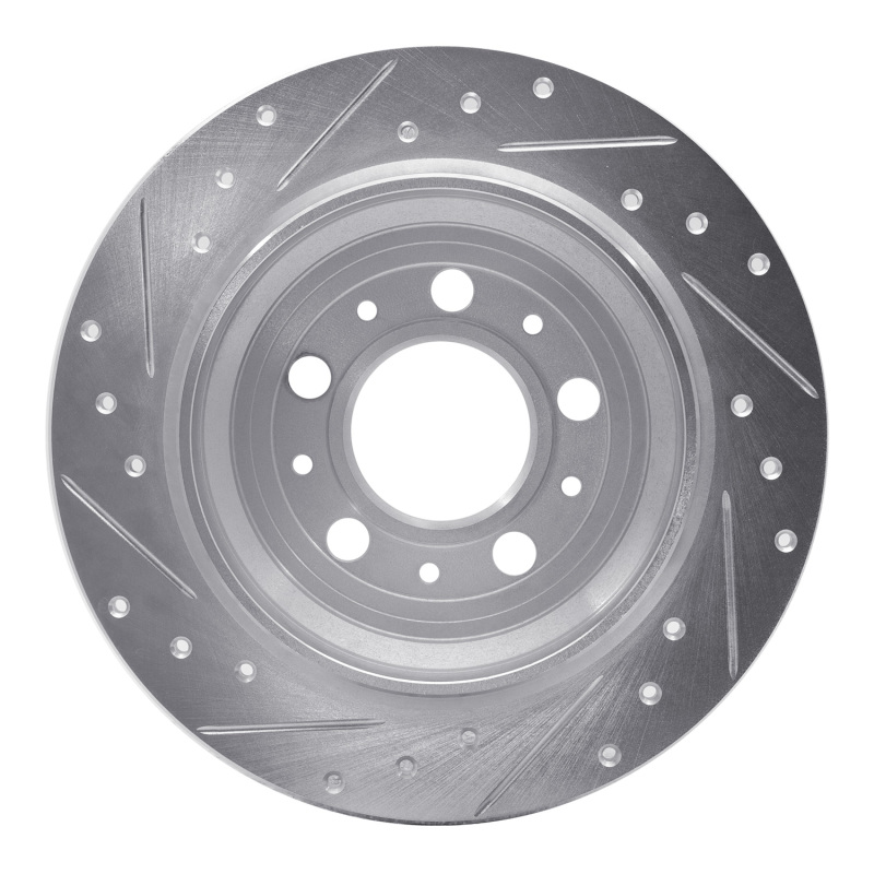 Picture of R1 99-00 Volvo V70 Rear Right Drilled & Slotted Silver Brake Rotor