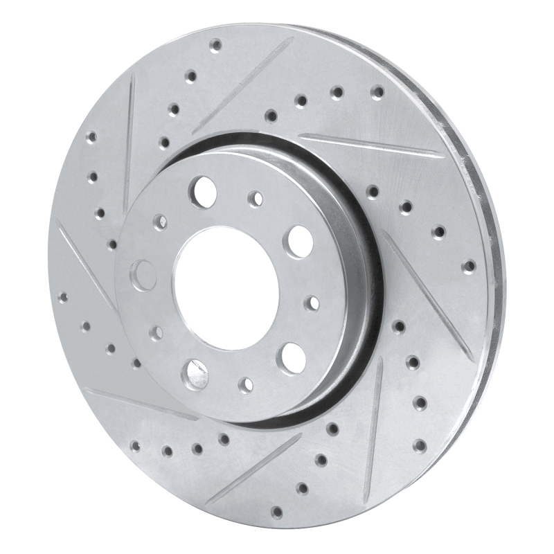 Picture of R1 99-09 Volvo S80 Front Left Drilled & Slotted Silver Brake Rotor