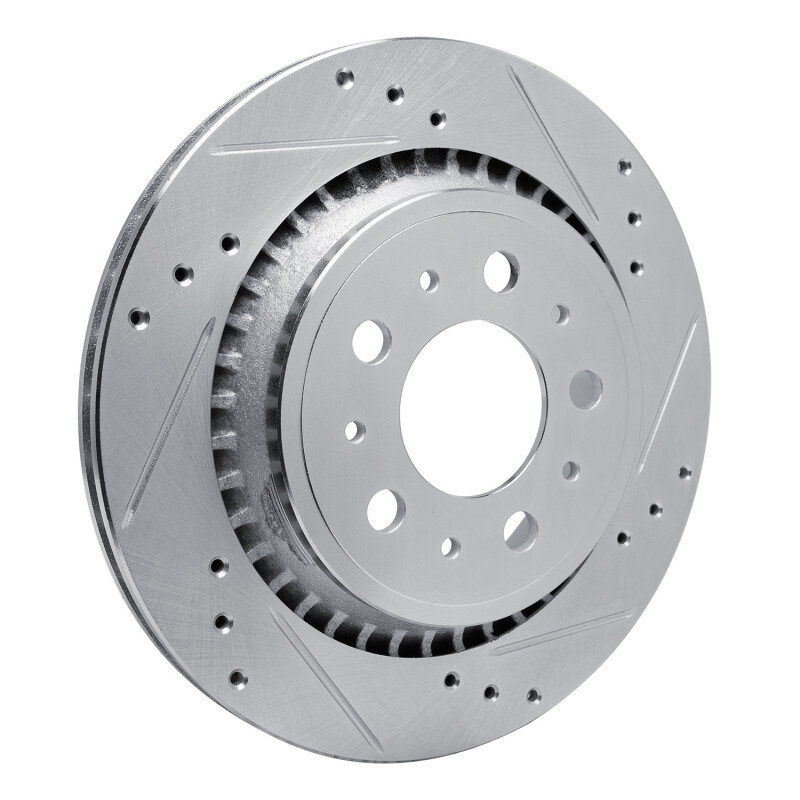 Picture of R1 00-00 Volvo V70 Rear Right Drilled & Slotted Silver Brake Rotor