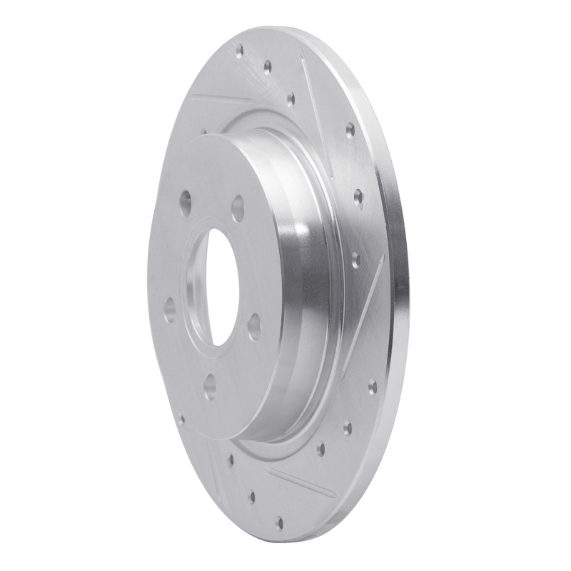 Picture of R1 04-13 Volvo V50 Rear Right Drilled & Slotted Silver Brake Rotor