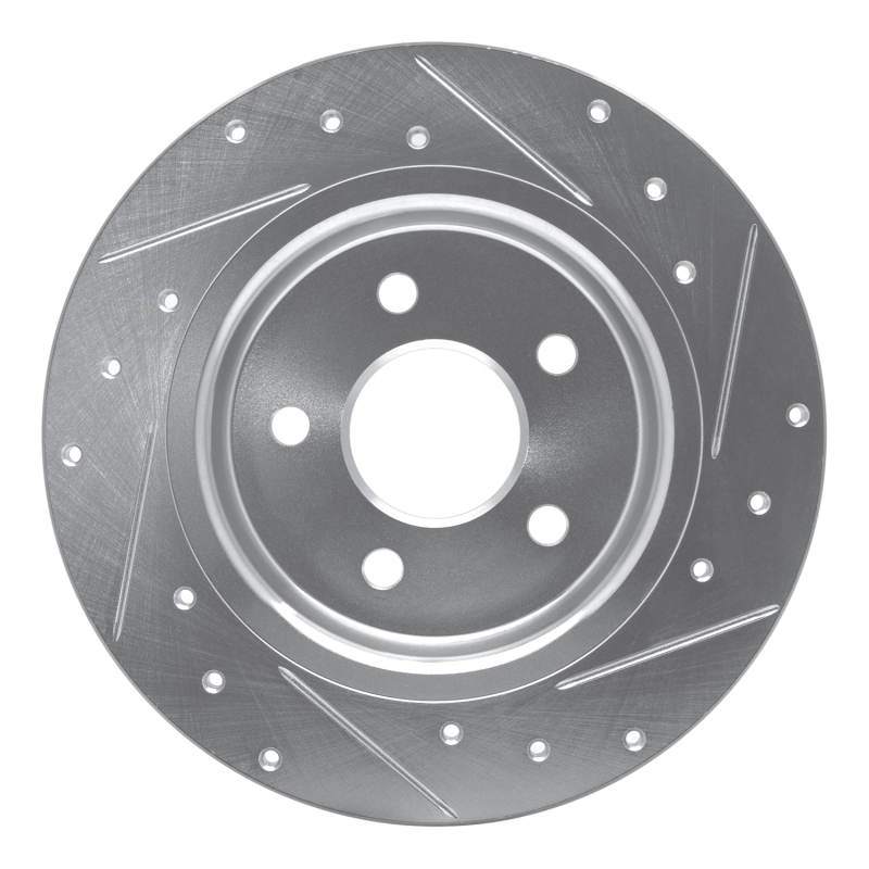 Picture of R1 04-13 Volvo C70 Rear Left Drilled & Slotted Silver Brake Rotor