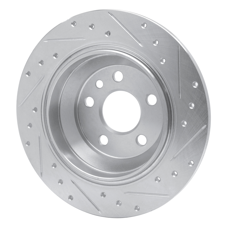 Picture of R1 07-10 Volvo S80 Rear Left Drilled & Slotted Silver Brake Rotor