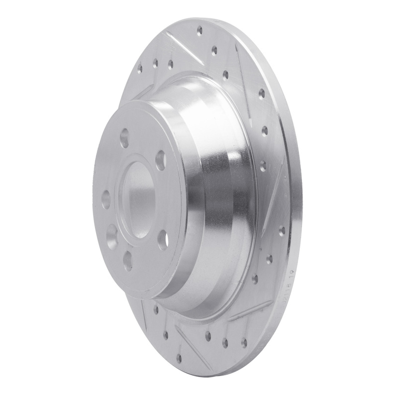 Picture of R1 07-10 Volvo S80 Rear Right Drilled & Slotted Silver Brake Rotor