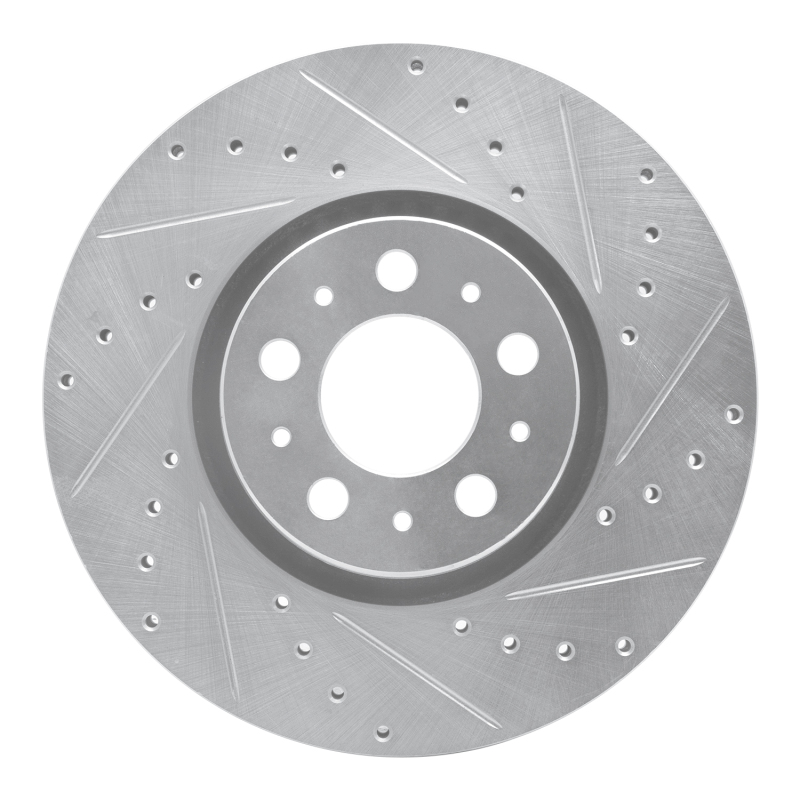 Picture of R1 03-09 Volvo XC90 Front Right Drilled & Slotted Silver Brake Rotor