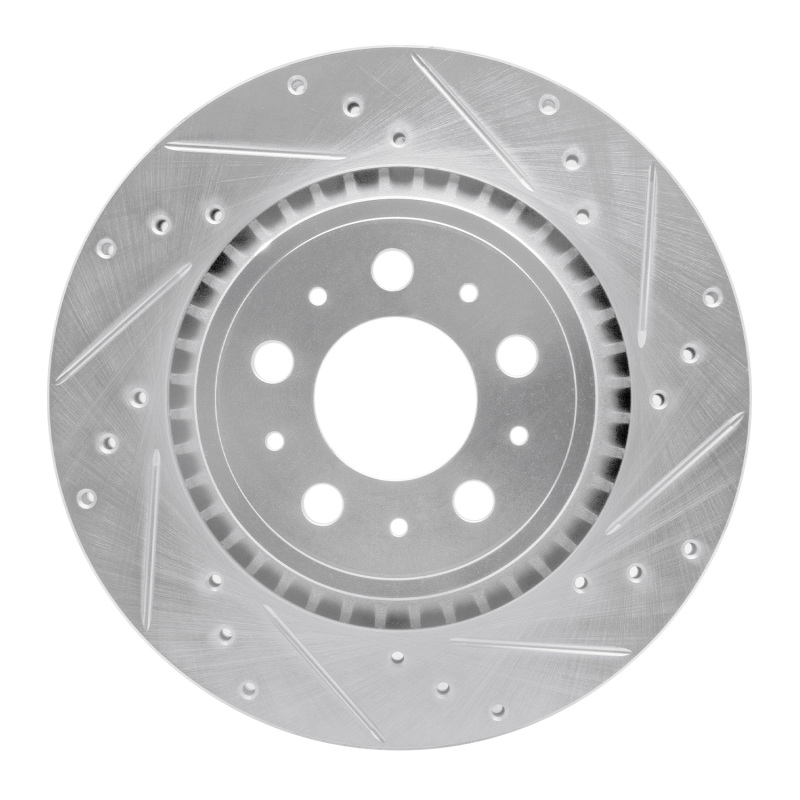 Picture of R1 03-14 Volvo XC90 Rear Right Drilled & Slotted Silver Brake Rotor